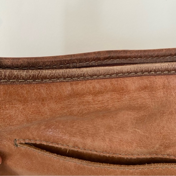 The Sak Crossbody Purse Tan Leather Adjustable Hippie Festival Western Boho - Picture 8 of 15